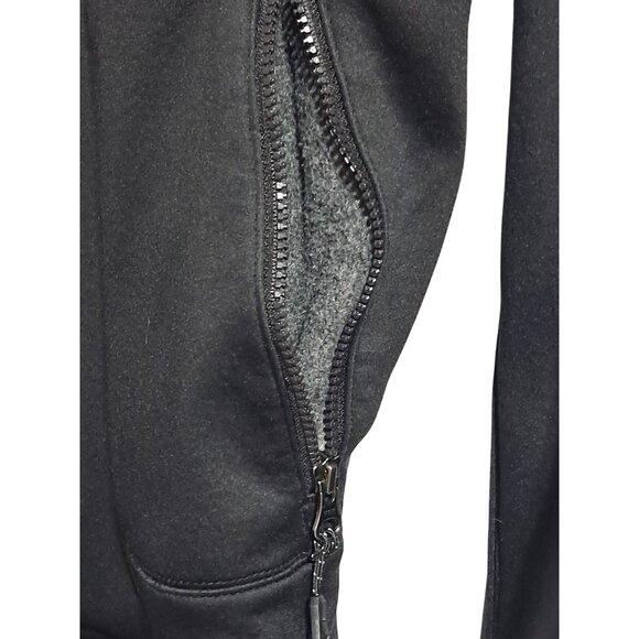 Swiss Tech Black Softshell Jacket S/CH 34-36 With Zipper Pockets & Fleece Lining - Picture 7 of 8